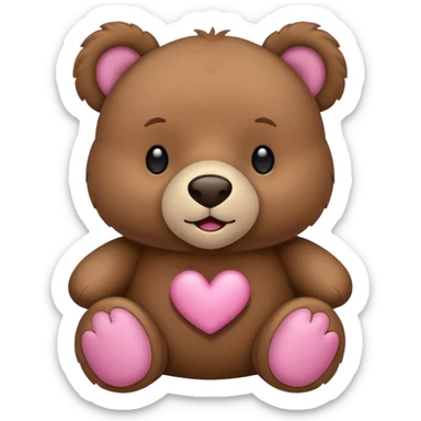 Urso de lacinho rosa sticker
