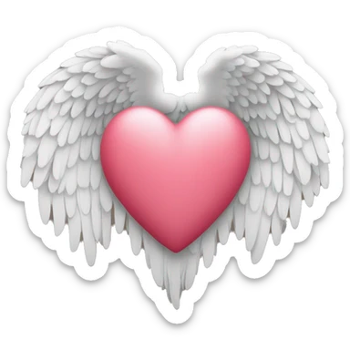 heart with angel wings sticker