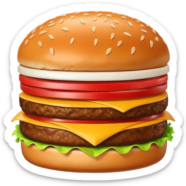mcdonalds burger single patty sticker