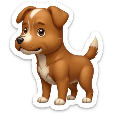 Dog pooping  sticker