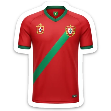 red Portugal football shirt arrow sticker
