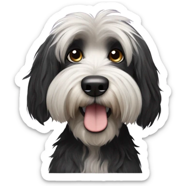 Black Tibetan terrier  sticker