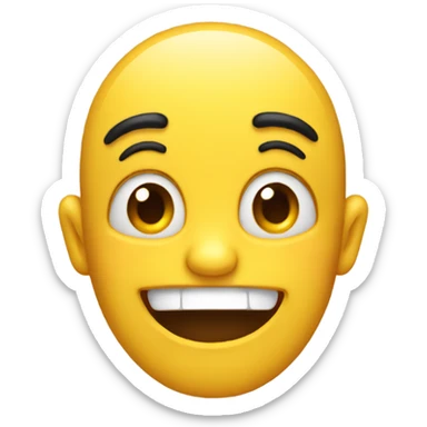 Laughing emoji mixed with kinda nervous emoji sticker