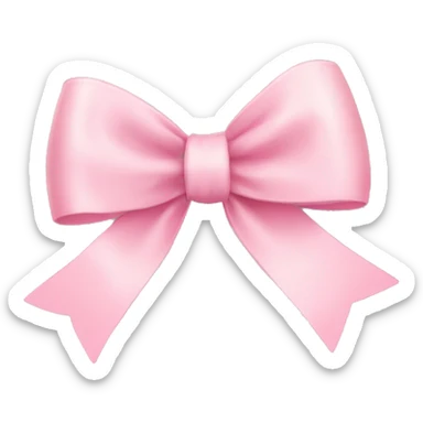light pink ribbon bow sticker