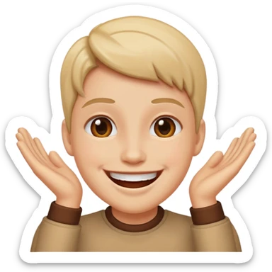 Make a face that shows that it really like something, but there are no hearts or stars in it's eyes. sticker