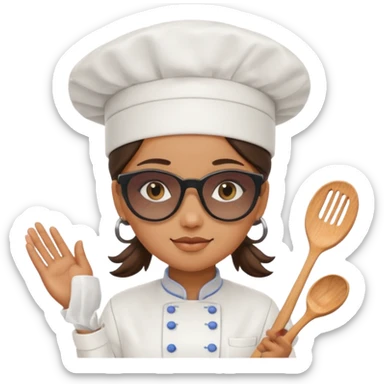 girl Chef with sunglasses sticker
