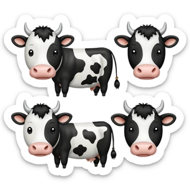 Brushes with cow print  sticker