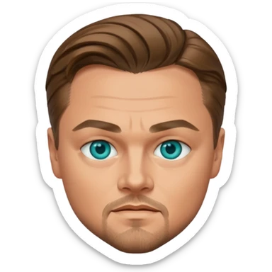 Leonardo DiCaprio with teal eyes sticker
