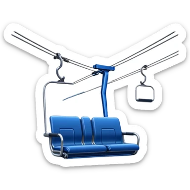 darkblue chairlift with the word: Lenk on it sticker