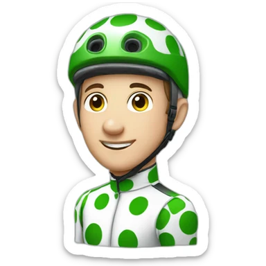 paul townend green polka dot jockey sticker