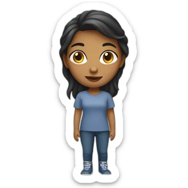 Une fille fait la vaiselle sticker