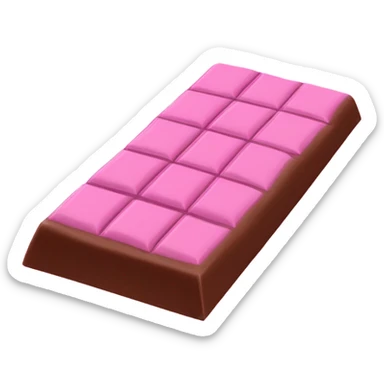 Pink chocolate bar sticker