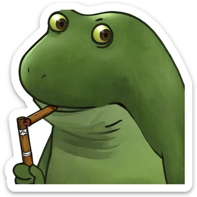 Cane con un sigaro sticker