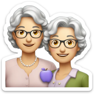 School Reunion with older lady teacher sticker