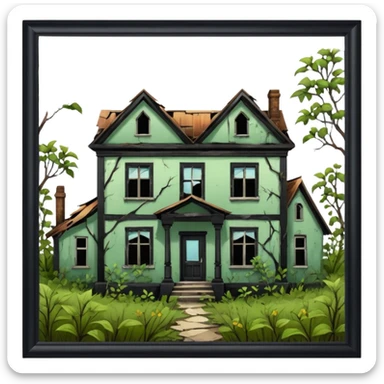 Casas abandonadas sticker