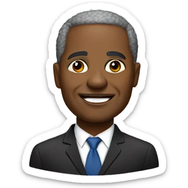 African american politician sticker