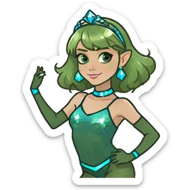 blonde girl with blue eyes that is a pacemate dancer sticker