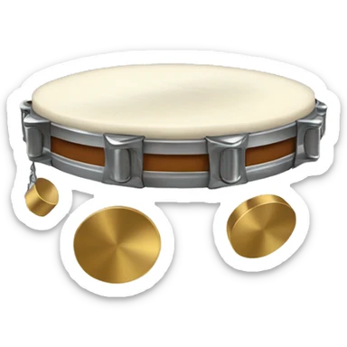 tambourine with metal jingles sticker