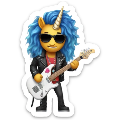 Rockstar unicorn sticker