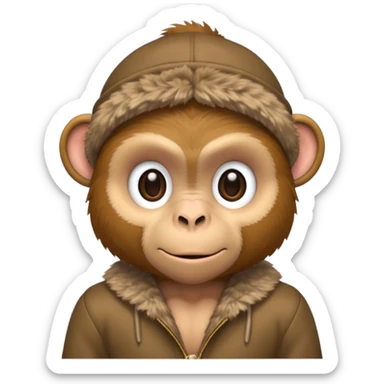monkey with clothes sticker