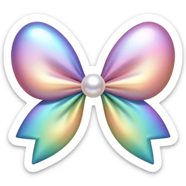 Pearl coquette bow sticker