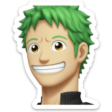 One piece Zoro smiling sticker