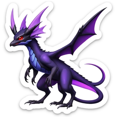 Shiny Dark Nargacuga-Noibat-Noivern-Hybrid (Full body) sticker