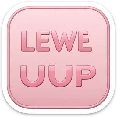 A sticker saying level up .. more a simple soft girl vibe  just the sticker but make it classy and cute  sticker