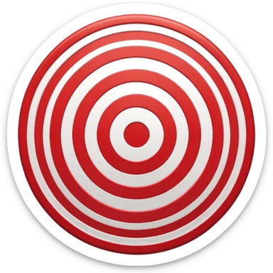 Red-white bullseye target sticker