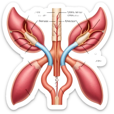 anatomy books of the uterus sticker