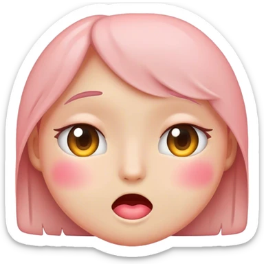 An emoji that shows shyness  sticker
