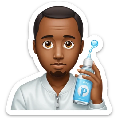 P-Diddy with baby oil sticker