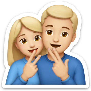 Classic emoji holding two fingers together he just kissed into the air in solitude sticker