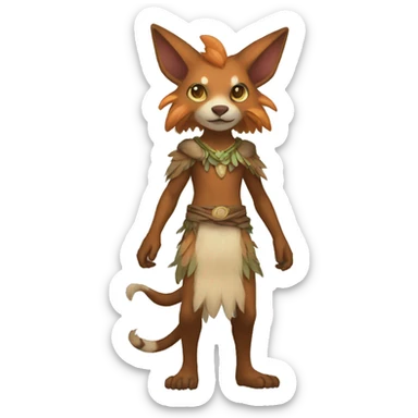 Anthro Bagbean-Fakémon Full Body sticker