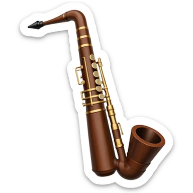 Turkish musical wood wind instrument the Zurna sticker