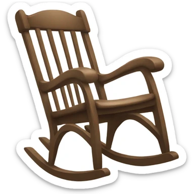 Wooden rocking chair sticker