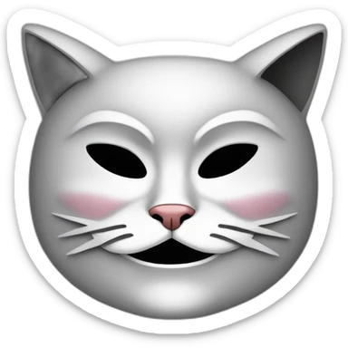 cat v for vendetta mask sticker