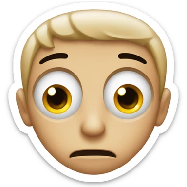 Eye twitching smiling emoji sticker