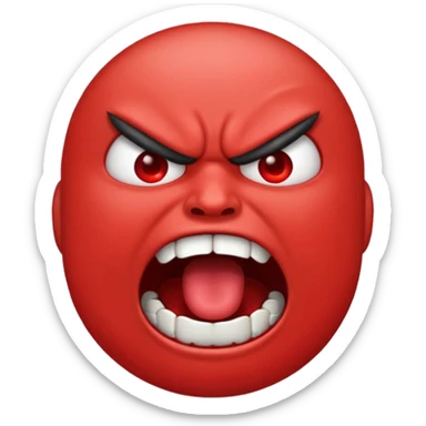 gum tsion emoji very not nice rude shouting ragebaiter sticker