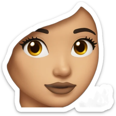 kylie jenner with brown hair and acne sticker