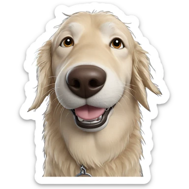 realistic dog in car interior sticker