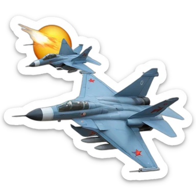 fighting jet mig-24 sticker