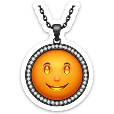 Magic Orange Necklace Diamonds sticker