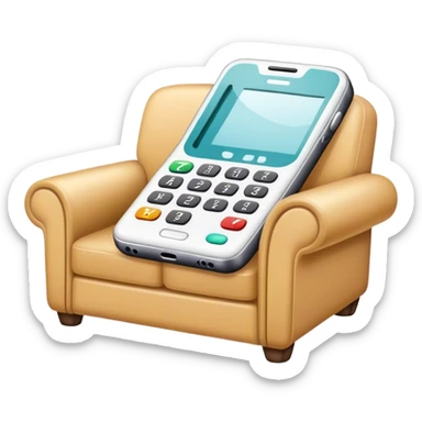 Phone on therapist couch sticker