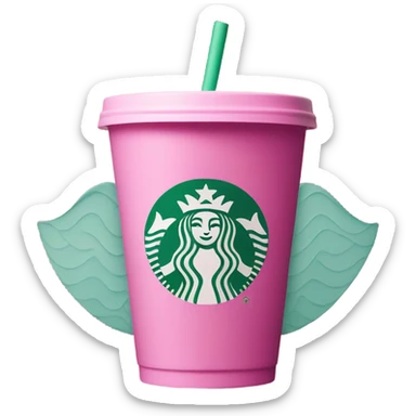 Starbucks pink cup sticker
