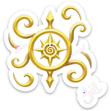 Wiz 101 casting sigil purple and yellow inspired storm magic  sticker