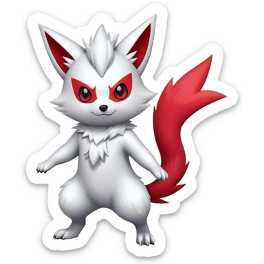 Epic Shiny Cool Cute Kawaii Zangoose-Zorua-Pokemon Full Body sticker