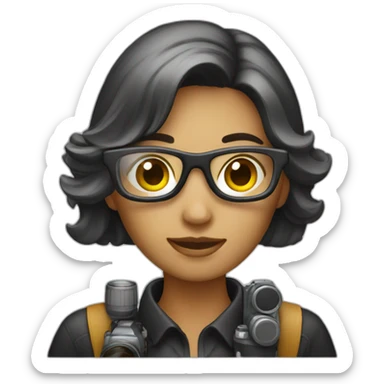 female photographer sticker