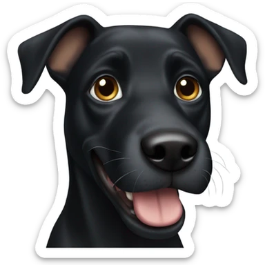 black dog sticker