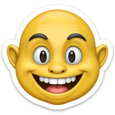 Troll face emoji sticker